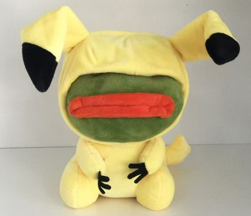 Meme Pepe Emoji Sad Frog Pikachu Custom Plushie Toy