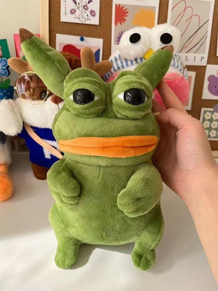 Meme Pepechu Emoji Sad Frog Plushie Toy