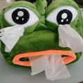 Meme Pepe Emoji Sad Frog Plushie Tissue Box