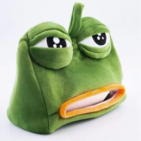 Meme Pepe Emoji Sad Frog Plushie Tissue Box