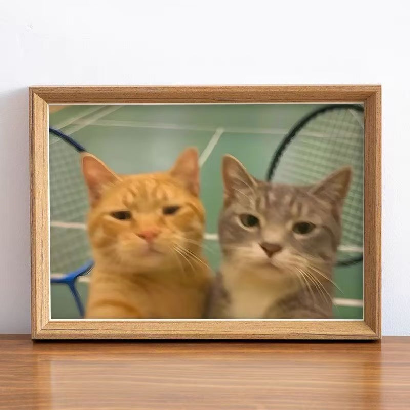Framed Photo - Dogs and Cats - Serious Selfie