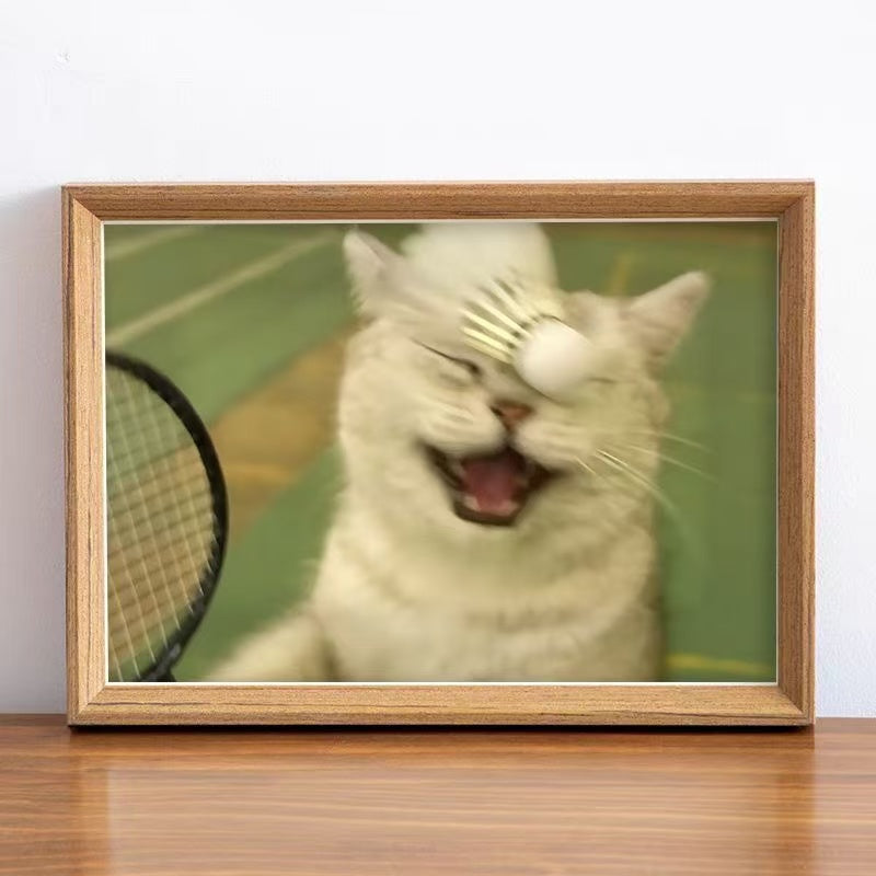 Framed Photo - Dogs and Cats - Hit my cat head