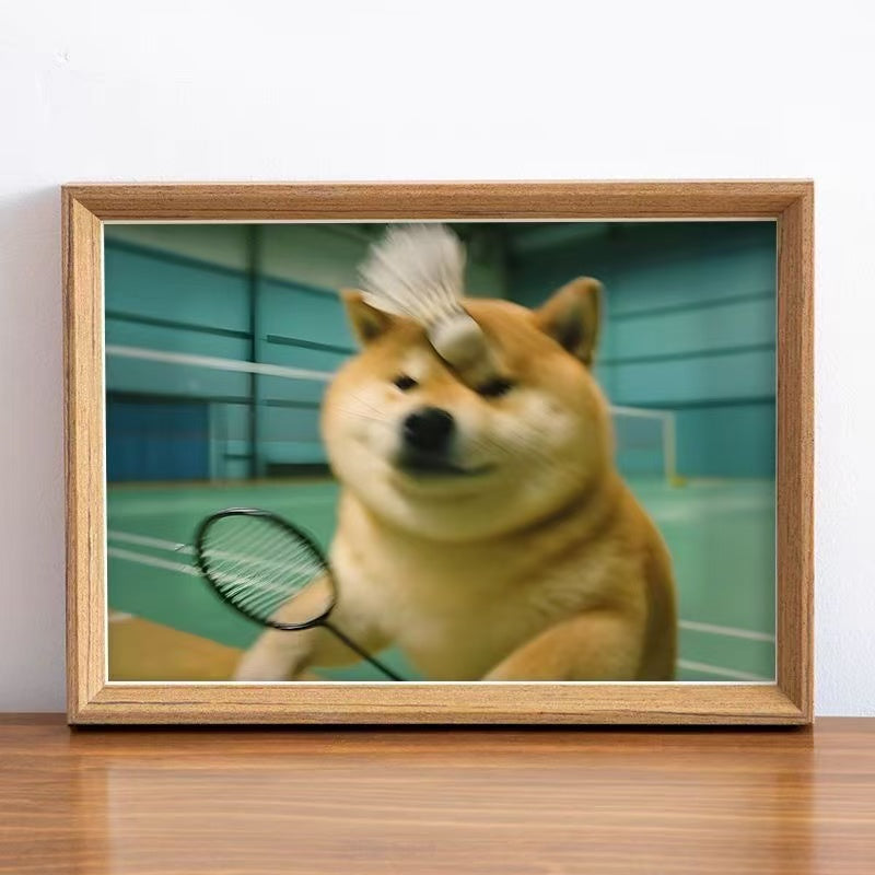 Framed Photo - Dogs and Cats - Hit my dog head