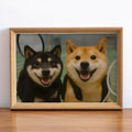 Framed Photo - Dogs and Cats - Badminton friend