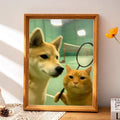 Framed Photo - Dogs and Cats - Come on