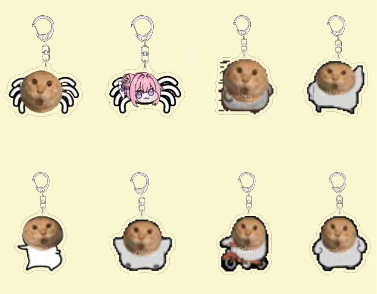 Hajimi Meme Cat Acrylic Pendant (Set of 8)