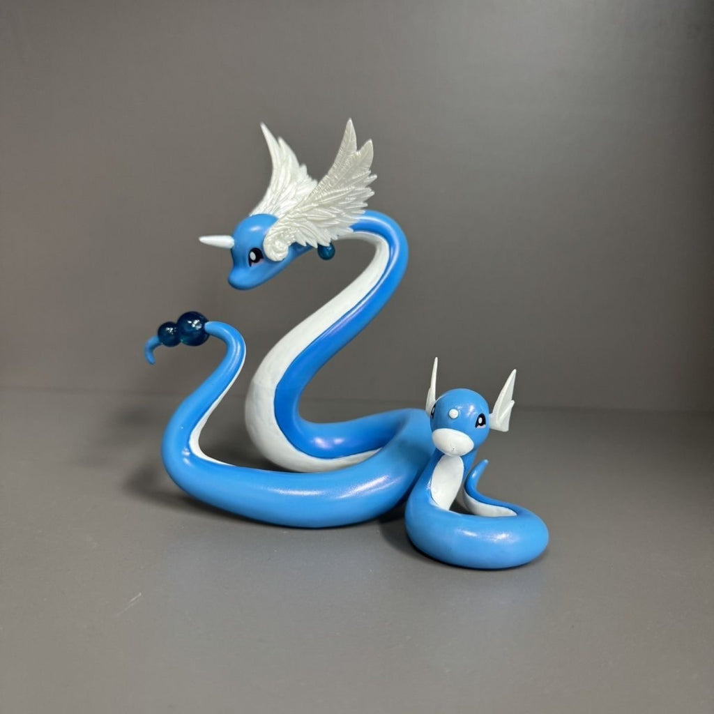 Shiny Dratini & Dragonair Pokemon Action Figure Toy (Third Party)